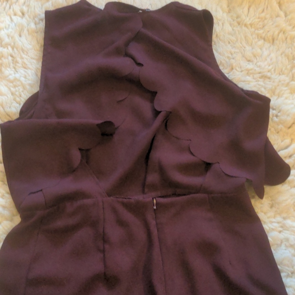 Backless Burgundy Romper